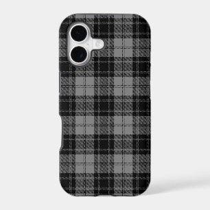 Douglas tartan black grey plaid