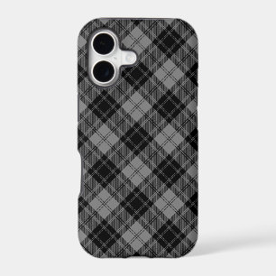Douglas tartan black grey plaid