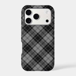 Douglas tartan black grey plaid