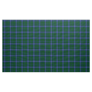 Douglas Tartan Blue Green and Black Plaid Fabric