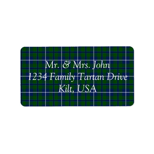 Douglas Tartan Label (Front)
