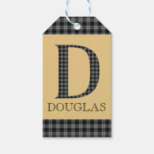 Douglas Tartan Monogram D Gift Tags