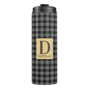Douglas Tartan Monogram D Thermal Tumbler