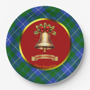 Douglas Tartan Personalised Christmas Paper Plate