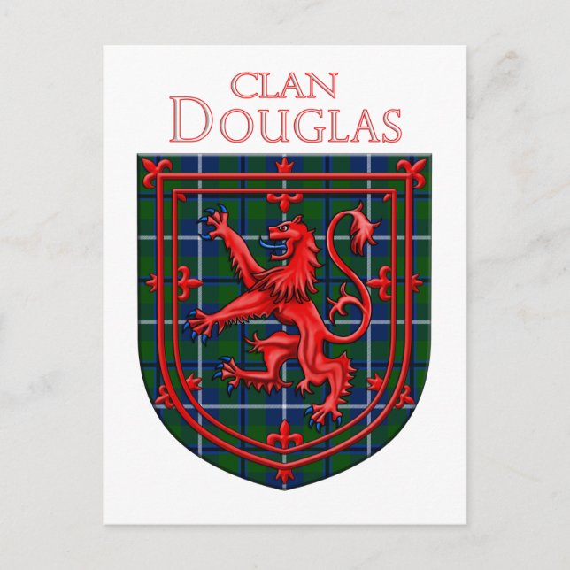 Douglas Tartan Scottish Plaid Lion Rampant Postcard (Front)
