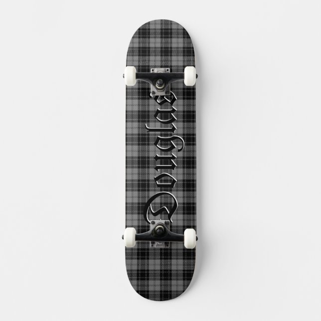 Douglas Tartan Scottish Plaid Pattern Skateboard (Front)