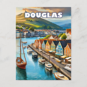 Douglas, the lively capital of the Isle of Man Postcard