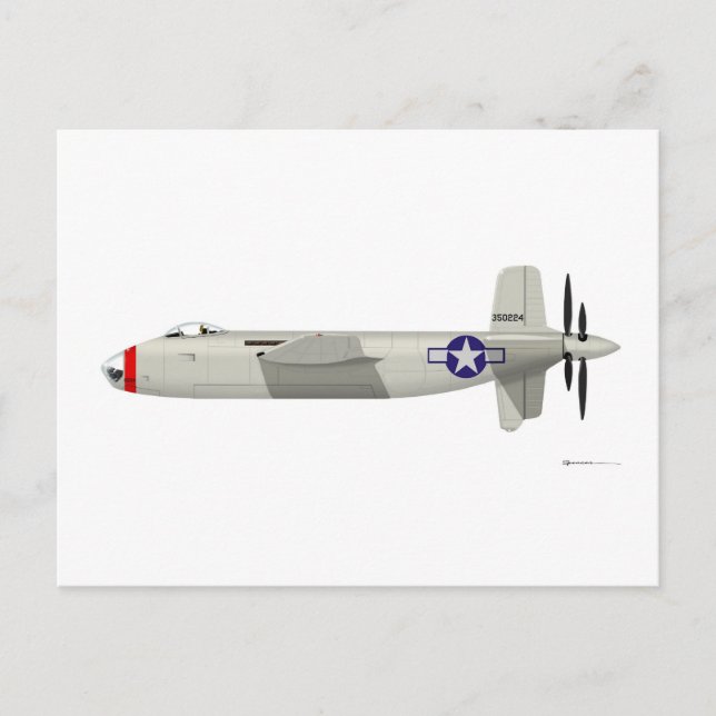 Douglas XB-42 Mixmaster Holiday Postcard (Front)