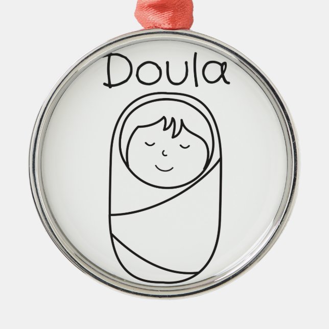Doula and Baby- Doula Gift Metal Tree Decoration (Front)