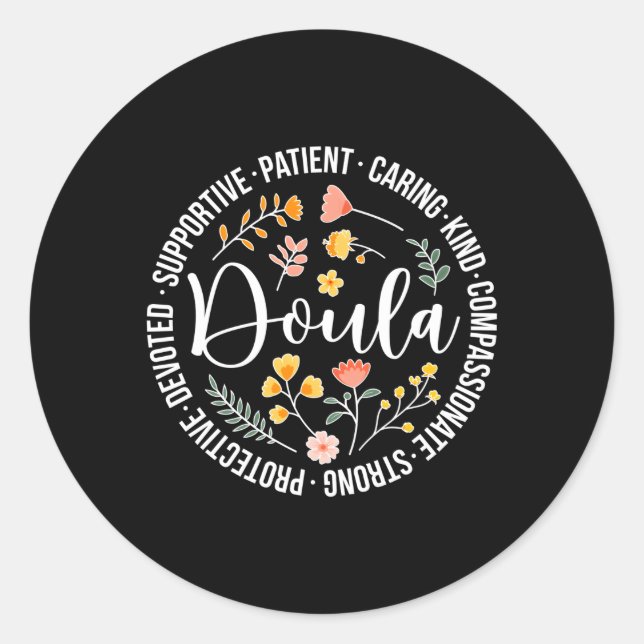 Doula Appreciation Birth Doula Postpum Doula Doula Classic Round Sticker (Front)