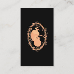 Doula Baby Pregnant Floral Doula Midwife Birth Business Card