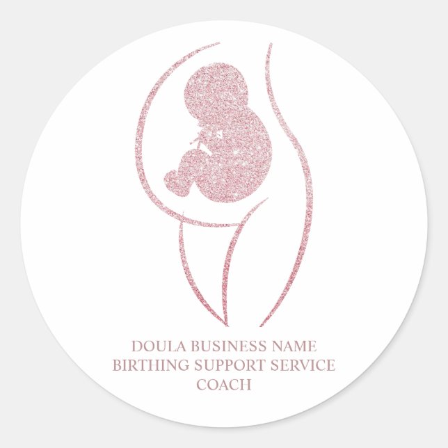 Doula Birth Coach and Pregnancy Nurse Gift Classic Round Sticker (Front)