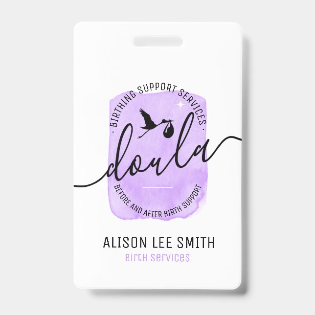 Doula Birth Coach ID Badge (Front)