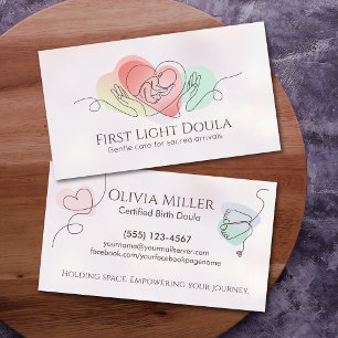 Doula - Birth Coach - Midwife - Line Art Business Card