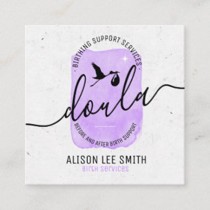 Doula Birth Coach Square Business Card