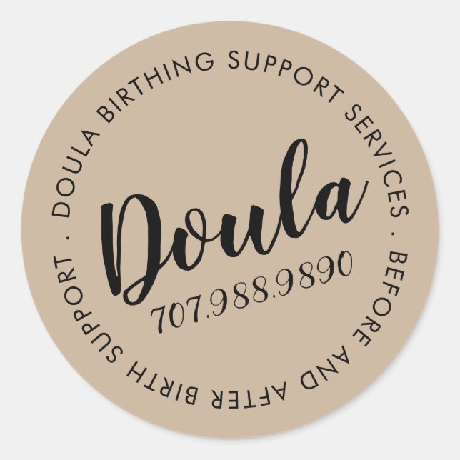 Doula Birth Services Classic Round Sticker (Front)
