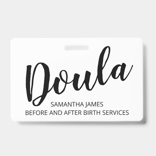 Doula Birth Services Name Badge ID Badge (Front)