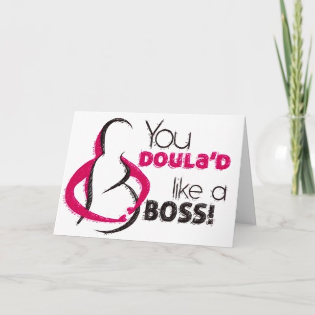 Doula / birth support partner thank you card (Front)