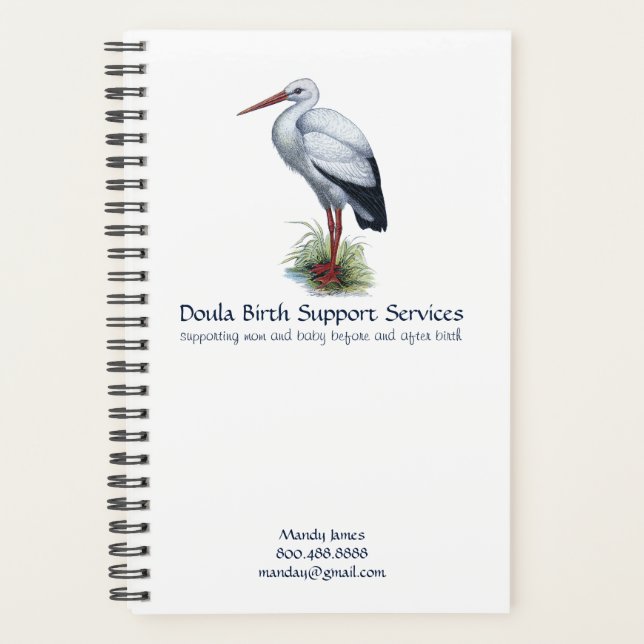 Doula Birth Support Services Planner (Front)