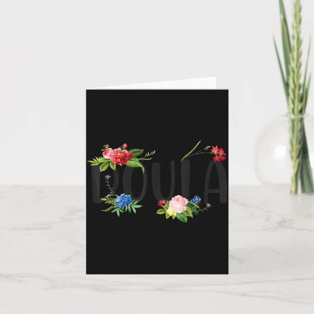 Doula Birth Worker Flower Card (Front)