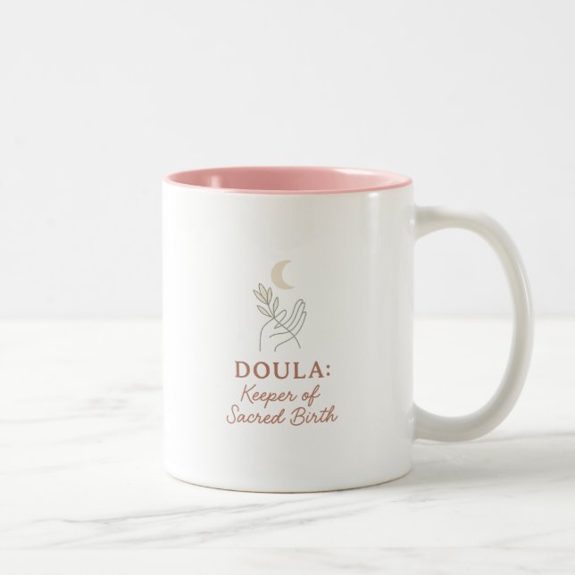 Doula gift for birthday christmas or thank you  Two-Tone coffee mug (Right)