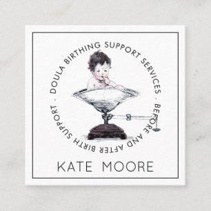Doula Mid Wife Birth Services Square Business Card