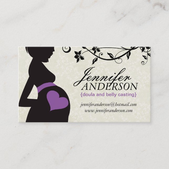 Doula, Midwife and Belly Casting Business Cards (Front)