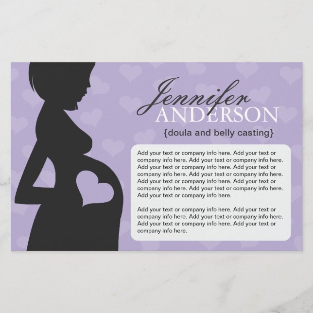 Doula, Midwife, Belly Casting Flyer (Front)