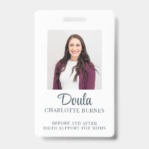 Doula Midwife Birth Coach Watercolor Rainbow Badge ID Badge