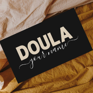 Doula Midwife Neutral Beige Pastel Brown Minimal   Business Card