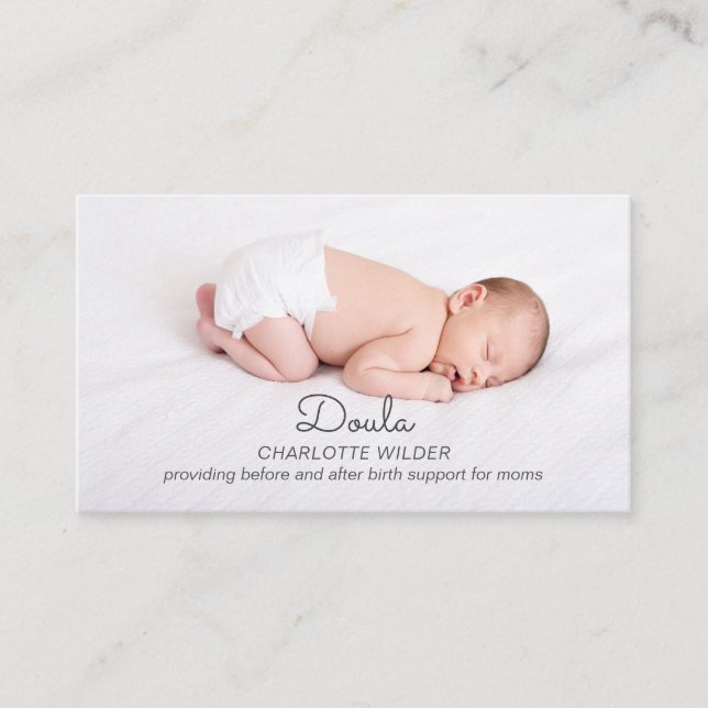 Doula Photo Birth Coach  Business Card (Front)