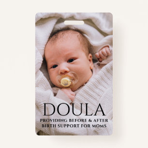 Doula Photo Birth Support Name ID Badge