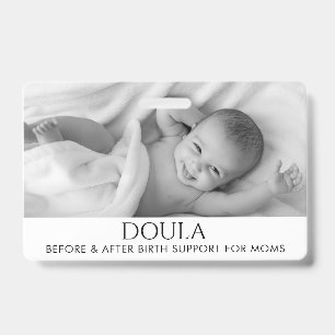 Doula Photo Birth Support Name ID Badge