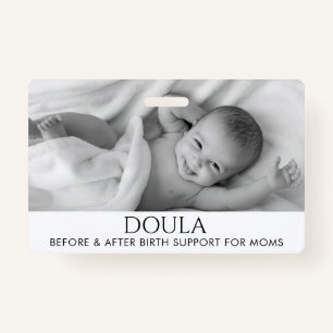 Doula Photo Birth Support Name ID Badge