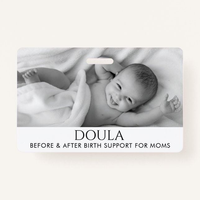 Doula Photo Birth Support Name ID Badge (Front)