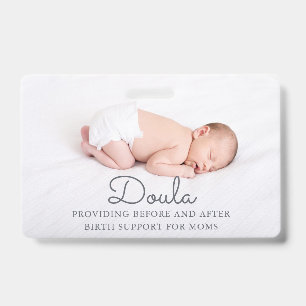 Doula Photo Birth Support Name ID Badge
