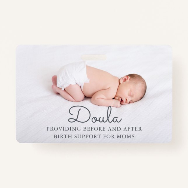 Doula Photo Birth Support Name ID Badge (Front)