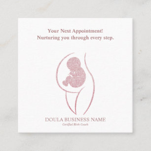 Doula Pregnancy Minimalist Mother Baby Appointment Card