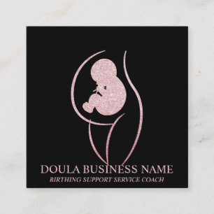 Doula Pregnancy Nurse Mum Birth Coach New Baby Square Business Card