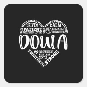 Doula, pregnancy support, childbirth square sticker