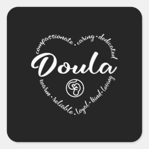 Doula, pregnancy support, childbirth square sticker