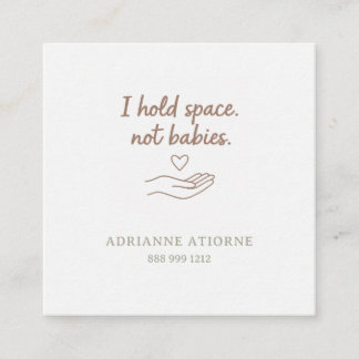 Doula simple elegant minimalistic funny square business card
