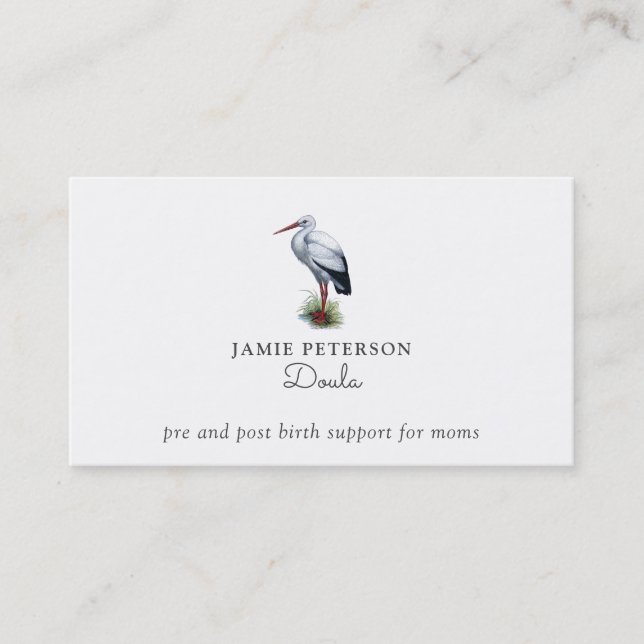 Doula Stork Business Cards (Front)