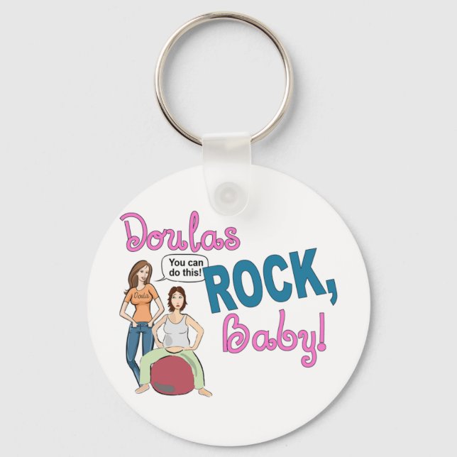 Doulas Rock! Gifts Key Ring (Front)