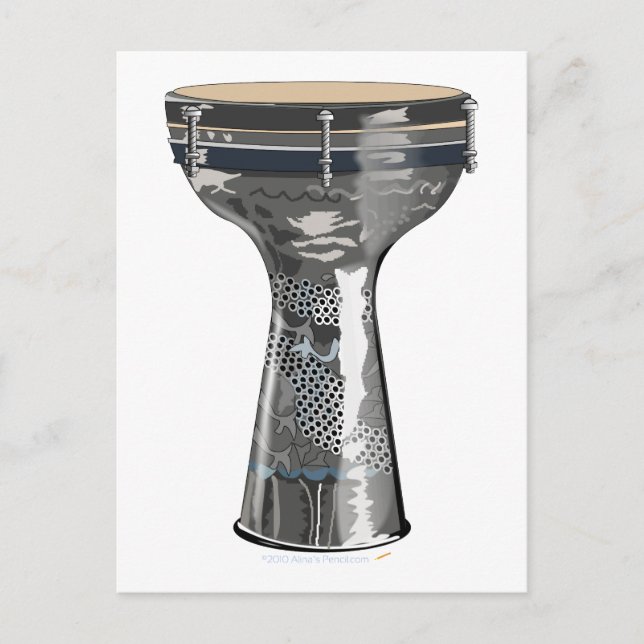 Doumbek Drum Postcard Darbuka Tombak Toubeleki (Front)