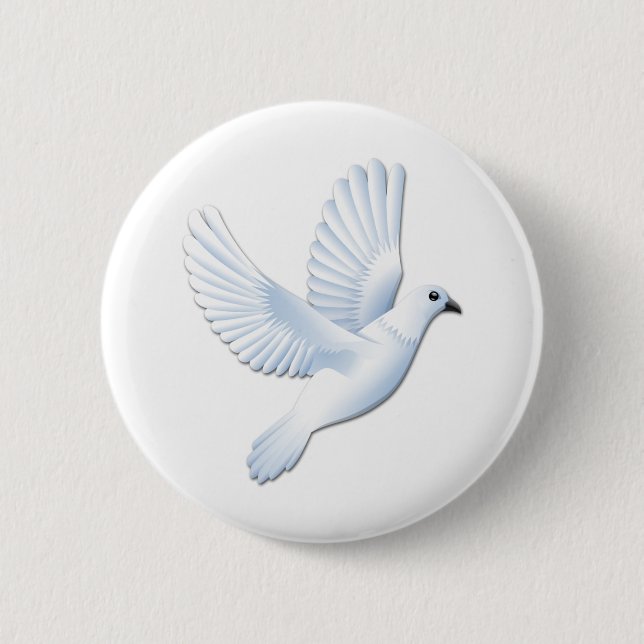 Dove 6 Cm Round Badge (Front)
