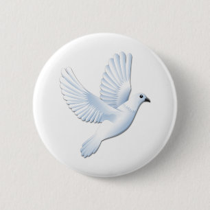 Dove 6 Cm Round Badge