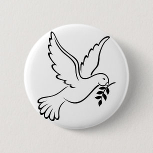 dove 6 cm round badge