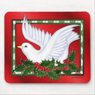 Dove and Holly Mouse Mat