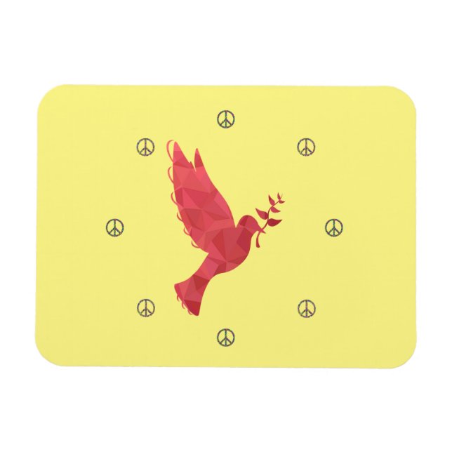 Dove and Peace Signs Magnet (Horizontal)